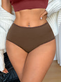 S-XXL Seamless Women Panties Daily High Waisted Soft Underwear Female Solid Color Briefs Ladies Intimate Wear