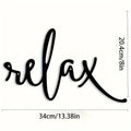 Relaxing Black Metal Iron Sculpture - Modern Wall Art for Bathroom Decor, Easy Hang