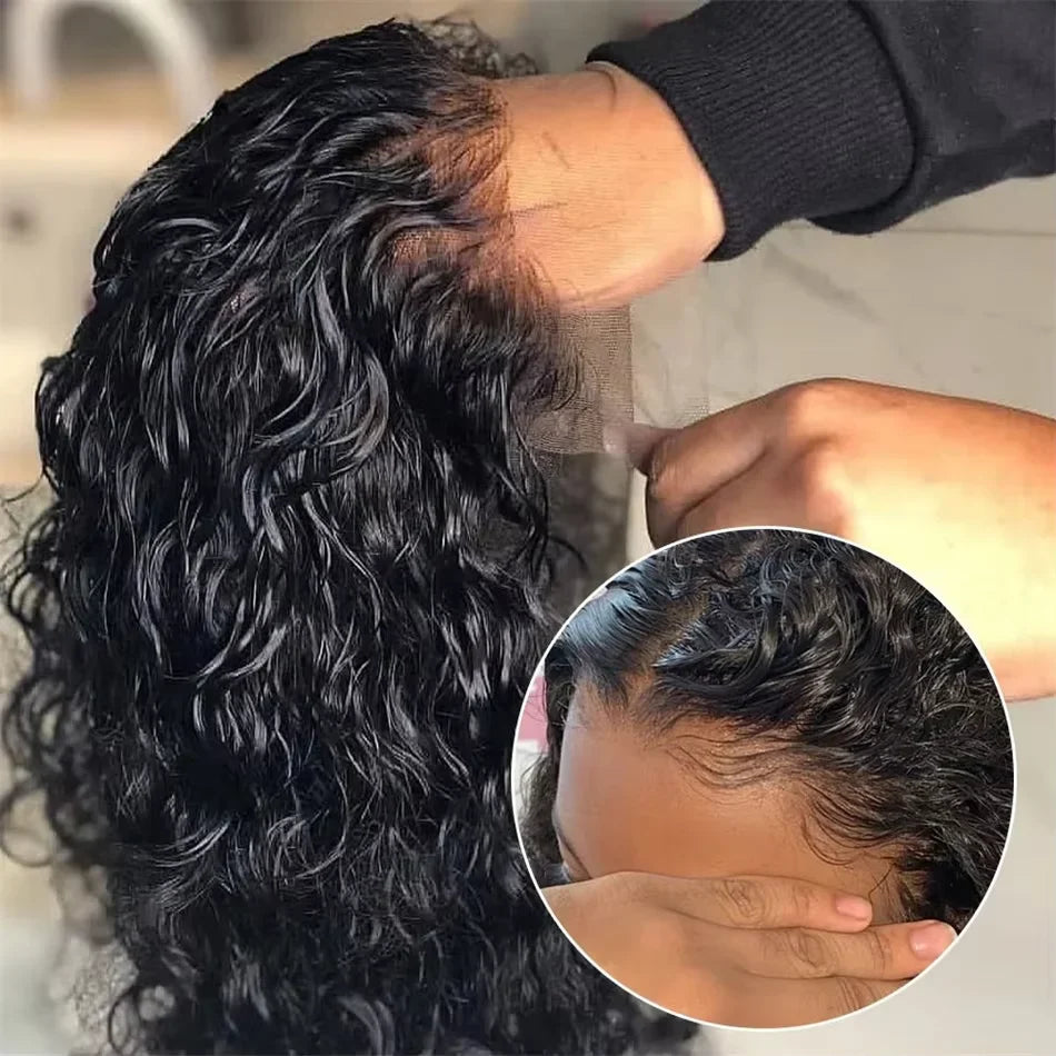 Curly Human Hair Pre Plucked Short BOB Wig 200% Density 13x4 HD Lace Front Wig Human Hair Deep Wave Brazilian Lace Frontal Wig