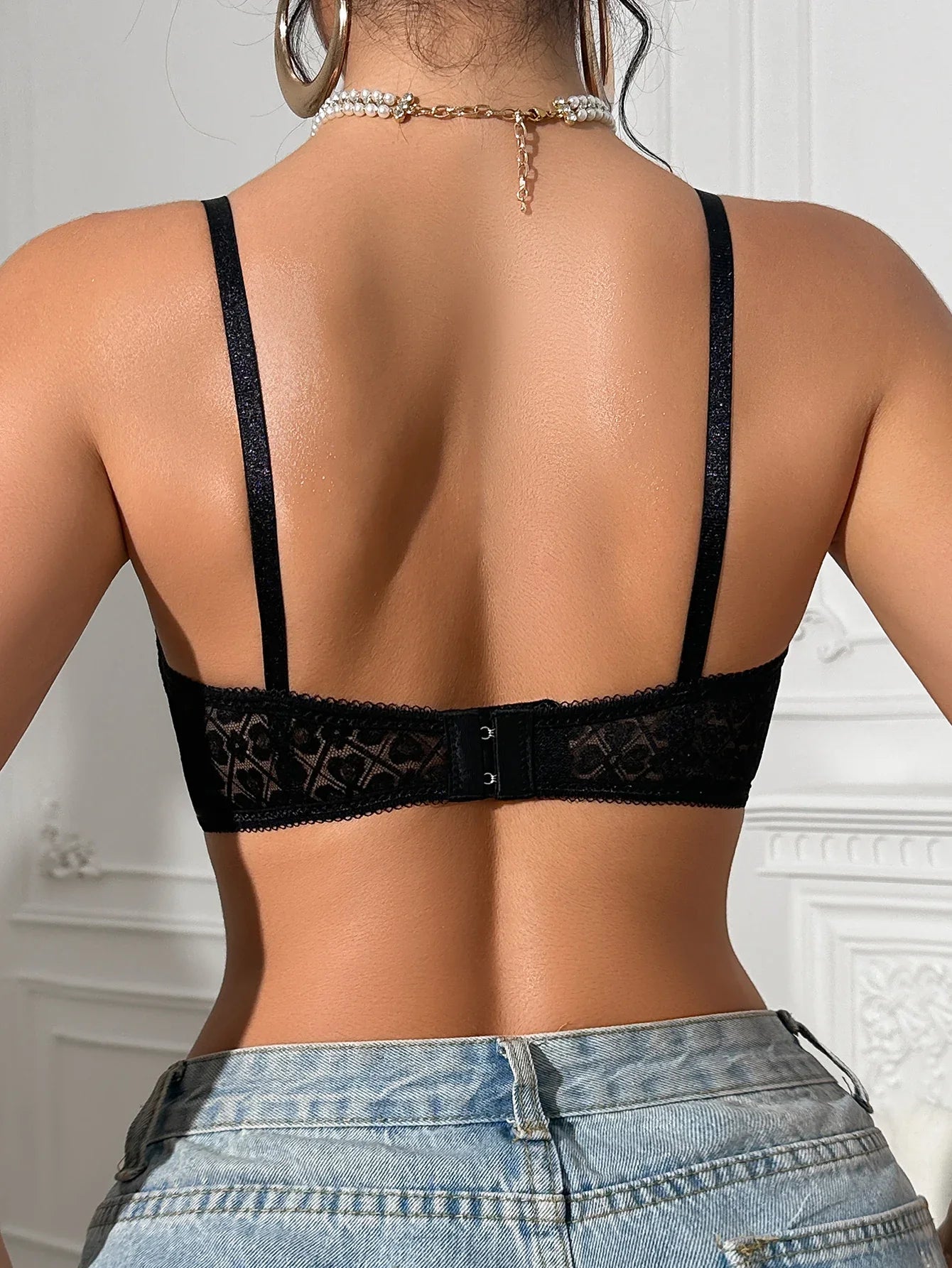 Lace Cup Surface sexy bras Lightweight Wireless women is Camisole Top Hollow-out Breathable Floral Print bra