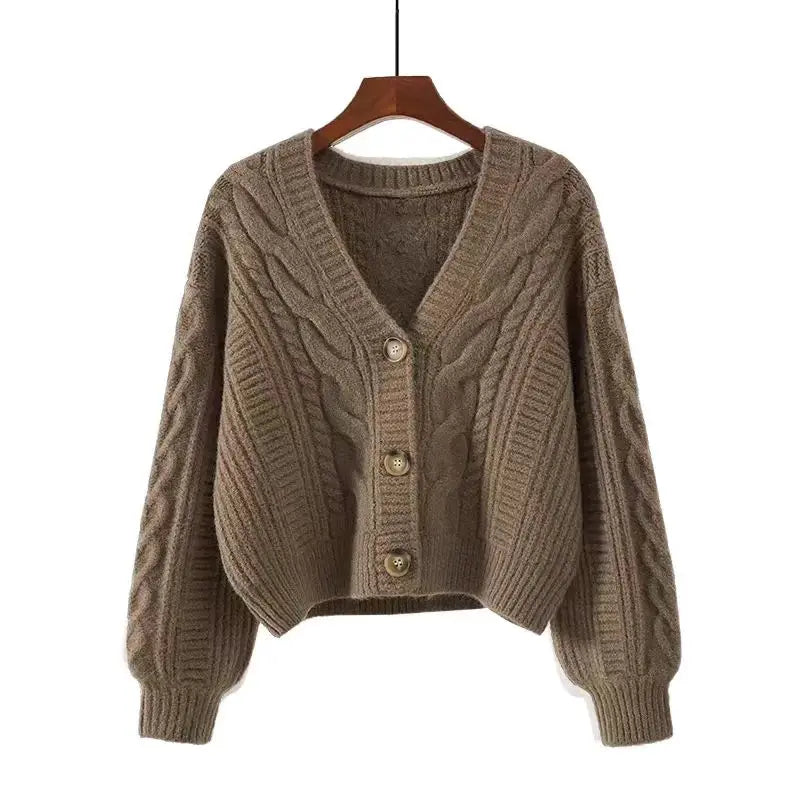 Autumn Winter Fashion Cardigan Sweater Women Knitted Coats Female Solid Long Sleeve Casual Knit Jacket Cardigans Tops Knitwear