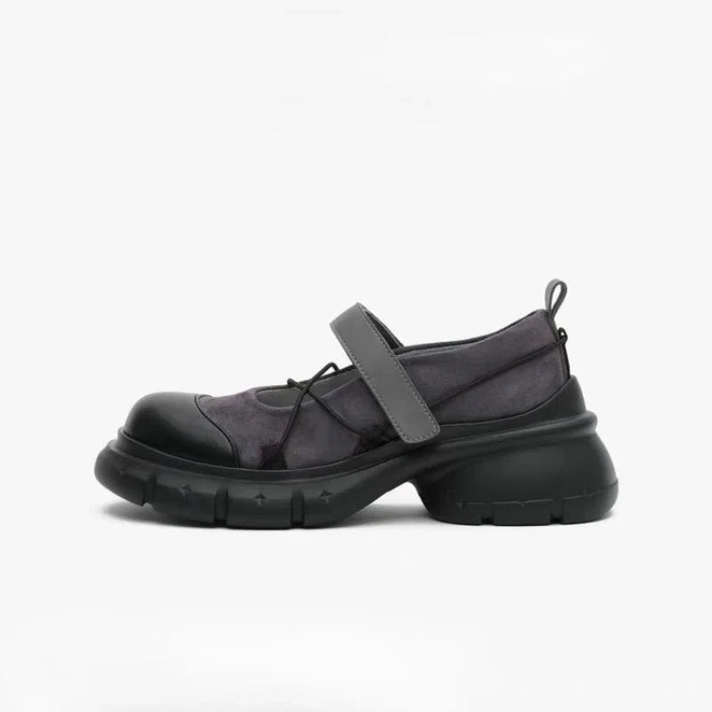 Women's Platform Mary Jane Loafers, Crisscross Strap Chunky Heel Casual Shoes, Sweet & Cool Style for Spring Daily Date & Party