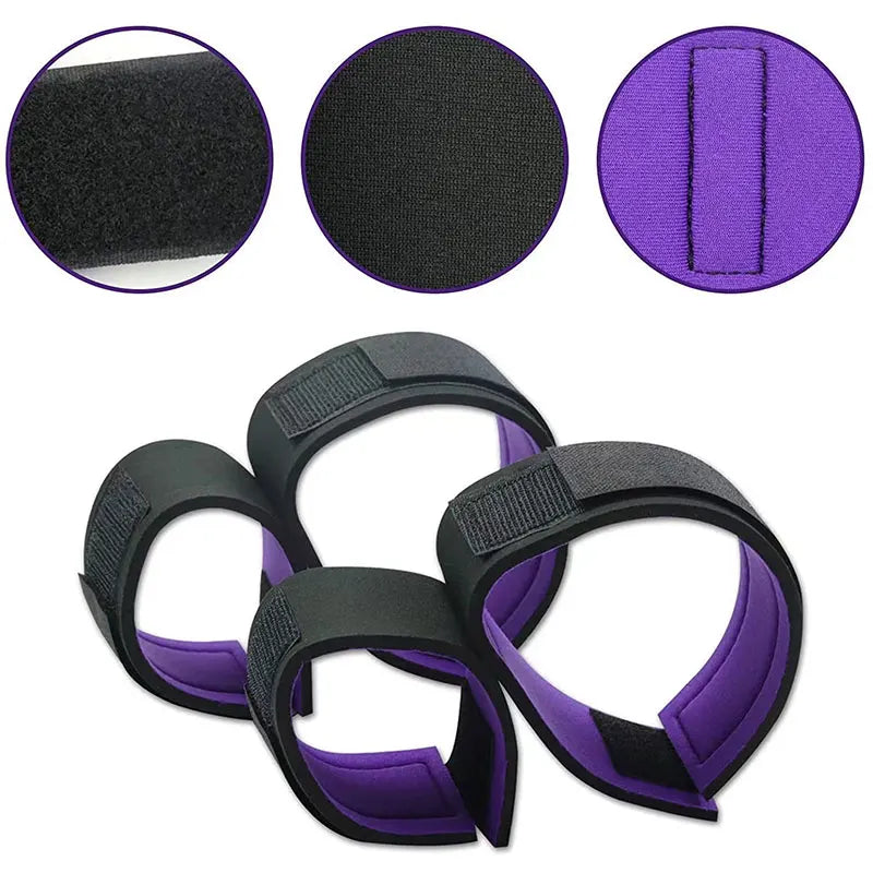 Adult Games BDSM Bondage Set Women Restraints  Adjustable Handcuffs Ankle Straps Fetish No Vibrator Erotic Accessories Sex Shop