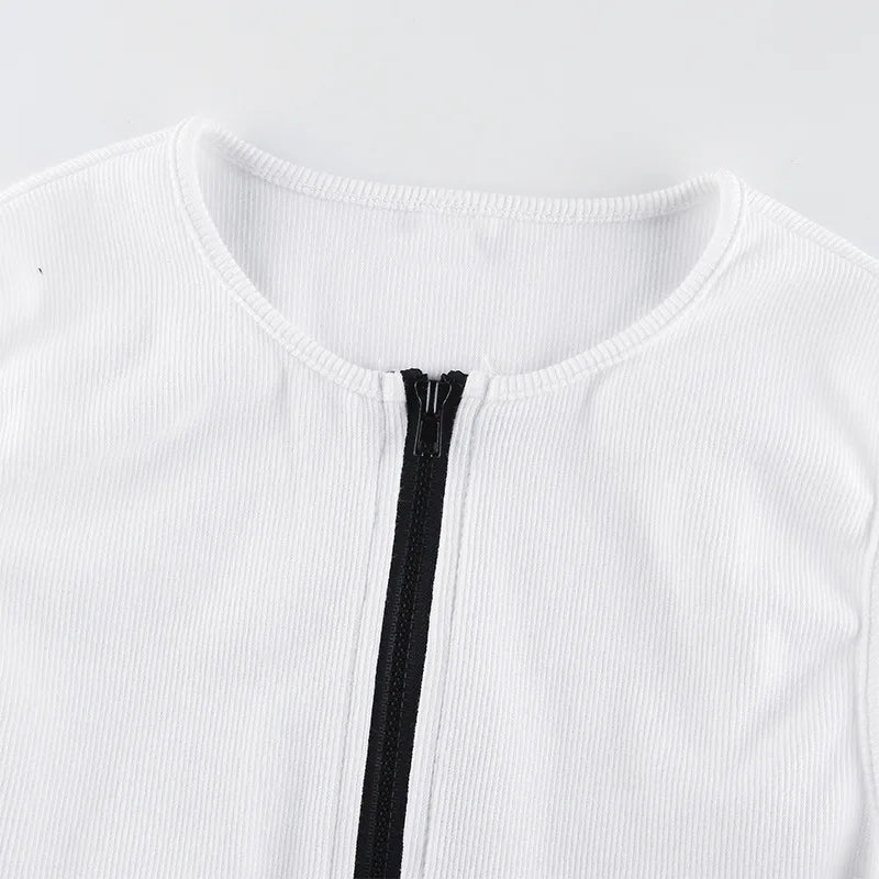Zipper Bodysuit Sexy Bodysuit Women's Fashion Bodycon Body Basic Top Sleeveless Summer Bodysuit Jumpsuit One Piece
