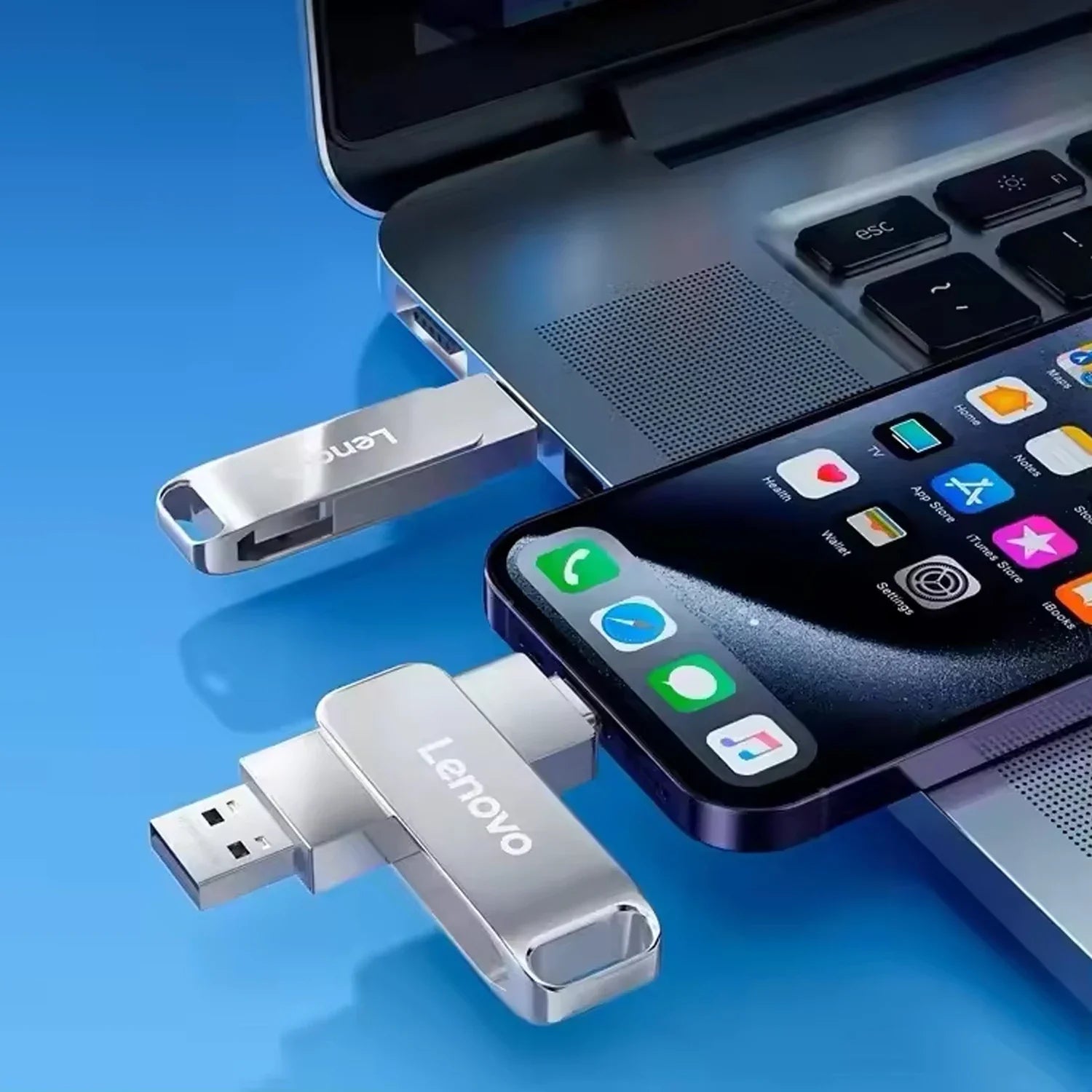 Lenovo OTG Pen Drive 256GB High Speed USB 3.2 Flash Drives Metal Type-C Pendrive 512GB Waterproof Stick For Phone Computer