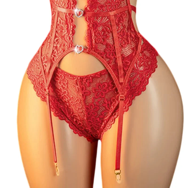 Sexy Lingerie Women Bra And BodyStockings Sets Cosplay Erotic Costumes Deep V Underwear Set Female Sexy  Bra And Panty Sets