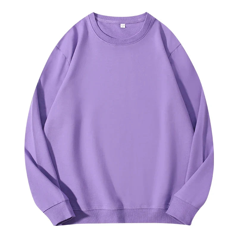 Autumn O-Neck Cotton Women's Sweatshirt Hoodies Basic Loose Casual Women Pullover Solid Sweatshirt Ladies Tops Factory Wholesale