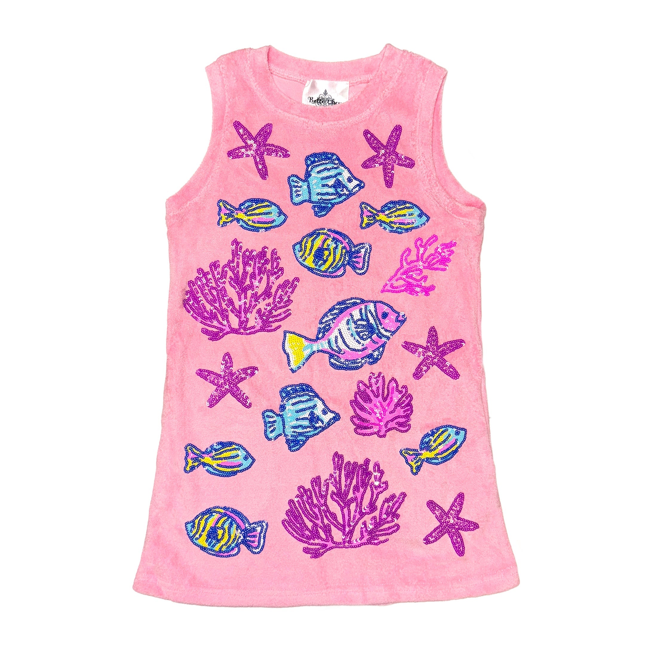 Under the Sea Sequin A-Line Mini Dress – Light Pink
