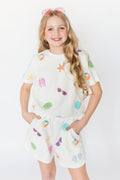 Beach Terry Cloth White Top
