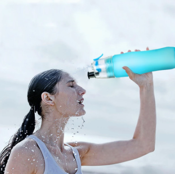 Spray Water Bottle for Sports and Hydration