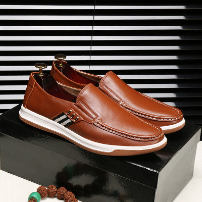 Genuine Leather Casual Men's Shoes - Fashion Brand
