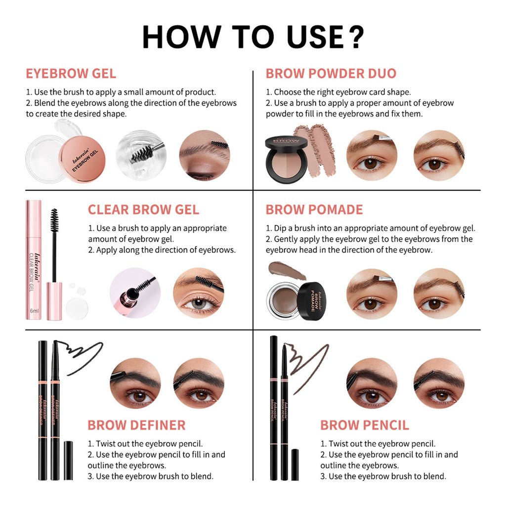 Full Set Of Stereo Powder Brow Cream Eyebrow Gel Suit