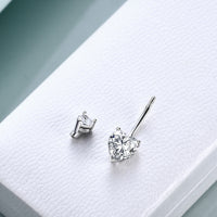 Sterling Silver Sexy Zirconia Heart Pendnt Belly Button Ring Belly Piercing for Women