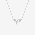 S925 Sterling Silver Leaf Shaped Necklace