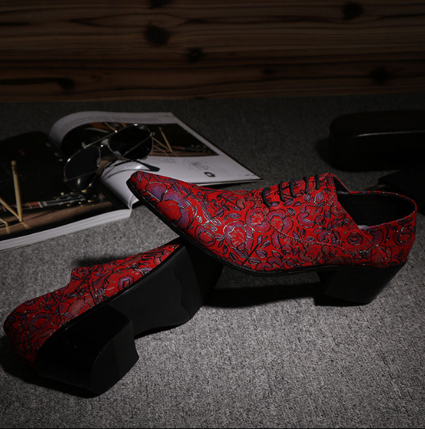Stylish Pointed Toe High Heel Elevator Shoes