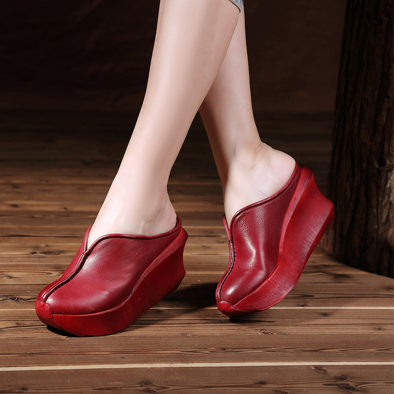 Summer Chunky Heel Platform Closed-Toe Shoes