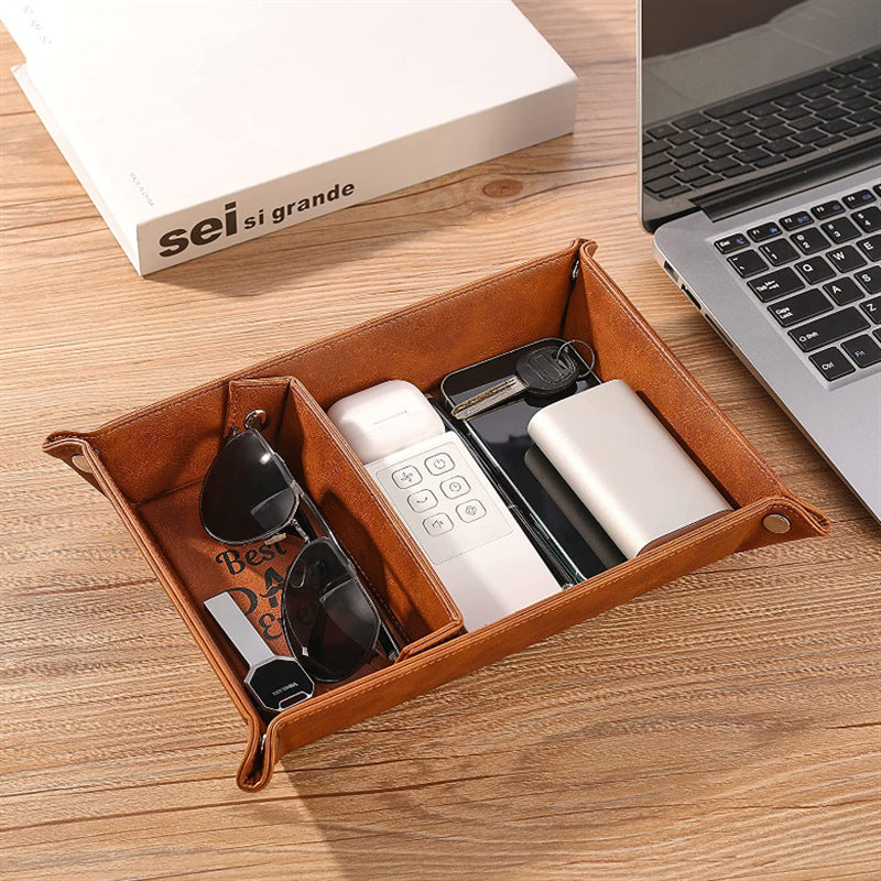 Father's Day Gift Decorative Tray Household Four-corner Folding