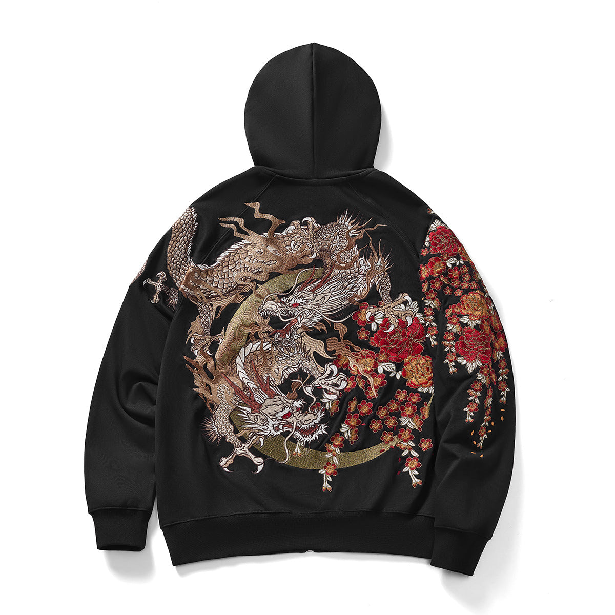 Heavy Duty Embroidered Hooded Cardigan With A Ziptrendy Streetwear Jacket