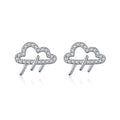 S925 Silver Kitten Star Diamond Earrings