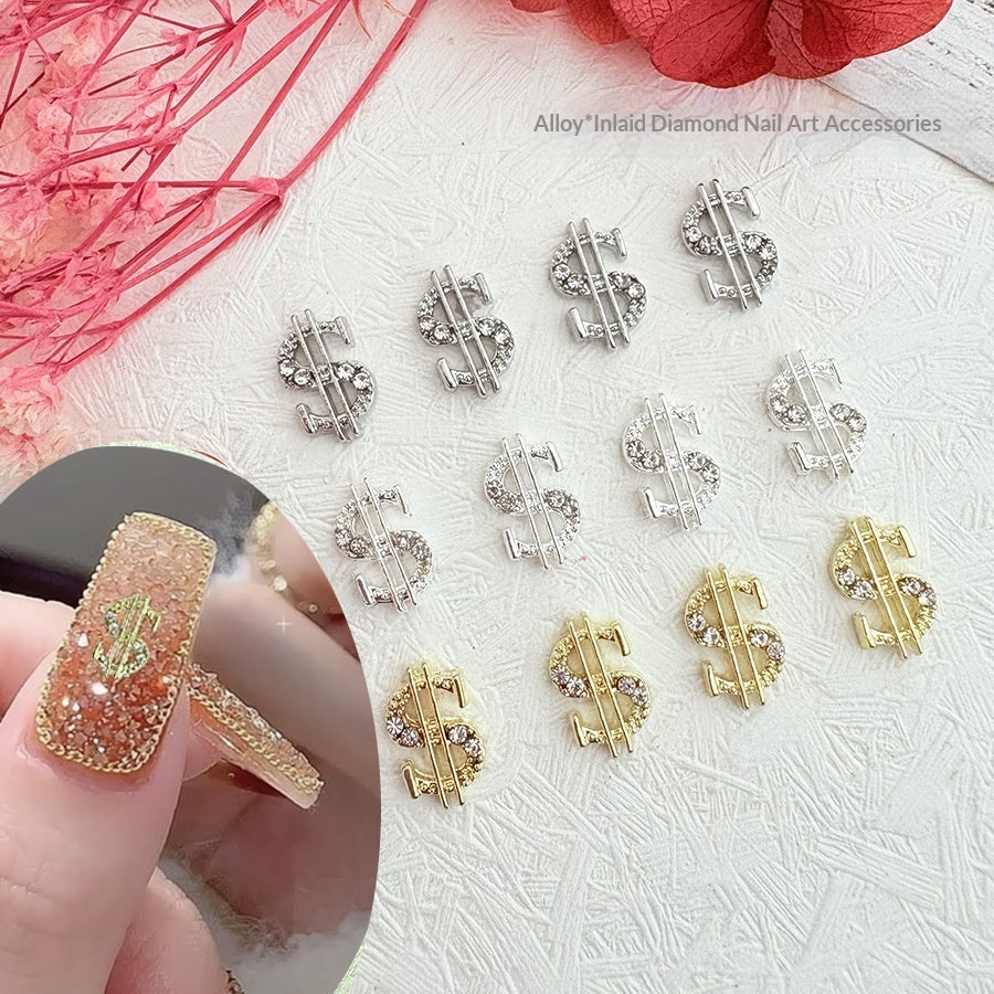 Gold-foil Symbol Alloy Nail Art Accessories