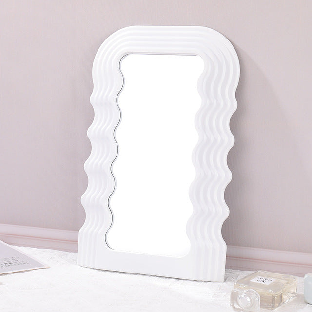 Wave Desktop Makeup Mirror for Entrance Decoration