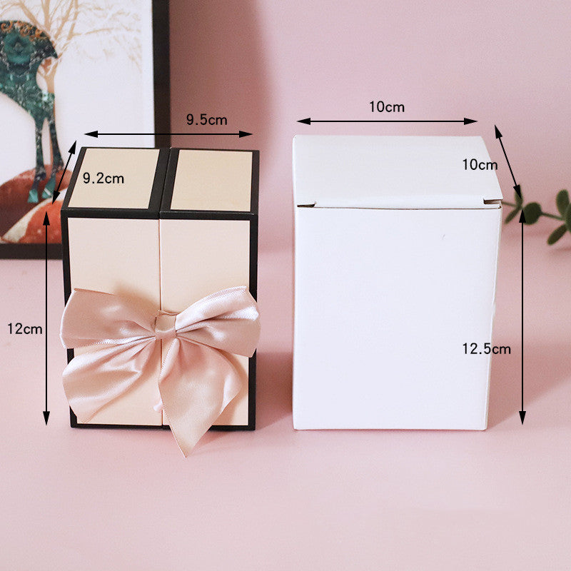 Mother's Day Gift Double Door Bear Rose Preserved Fresh Flower Jewelry Box