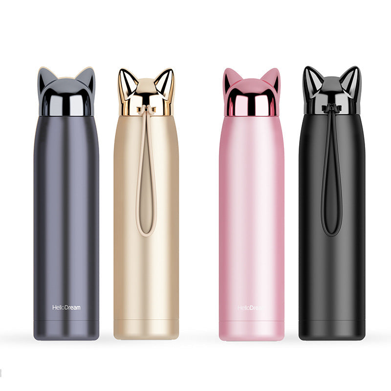 Cartoon Lightning Fox Insulated Water Bottle