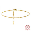 S925 Sterling Silver Anklet 12mm Spacer