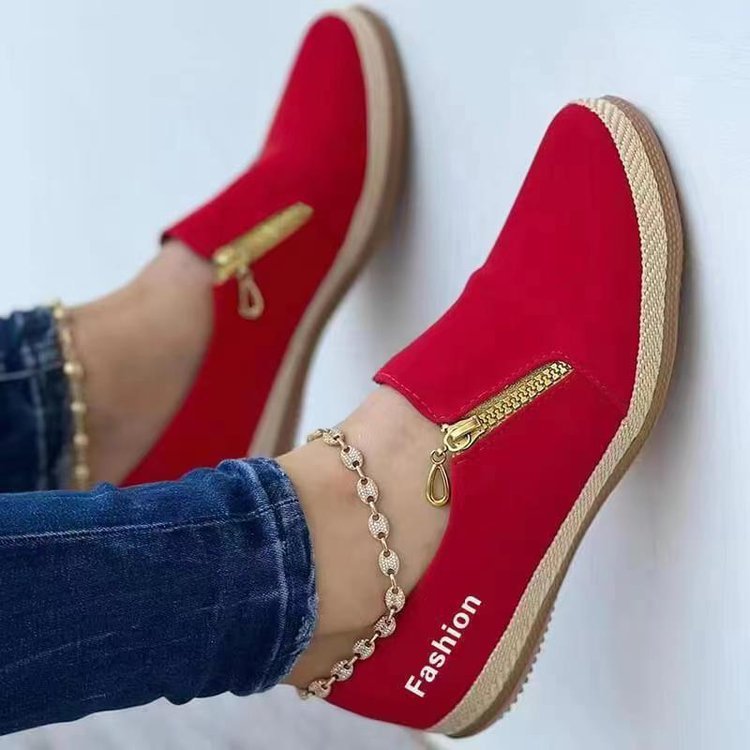 Spring And Autumn European And American Solid Color Platform Hemp Rope Canvas Shoes