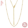 S925 Sterling Silver Necklace 14K Gold