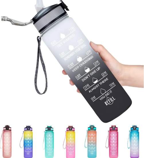 Gradient Color Sports Water Bottle