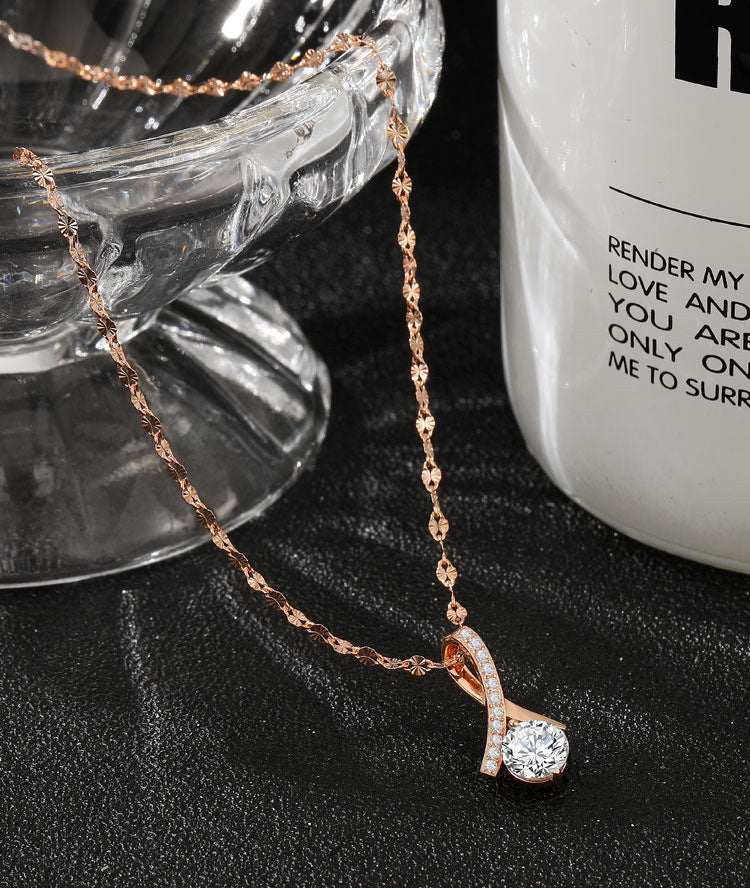 S925 Silver Fashion Diamond Pendant Necklace