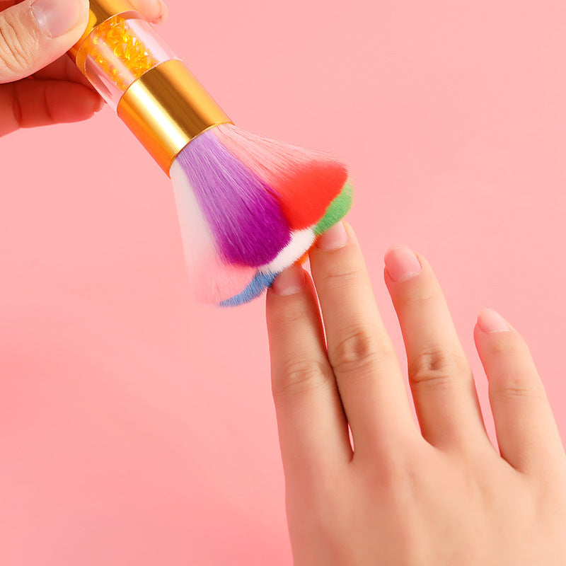 Golden Multifunctional Soft Makeup Brush for Nails