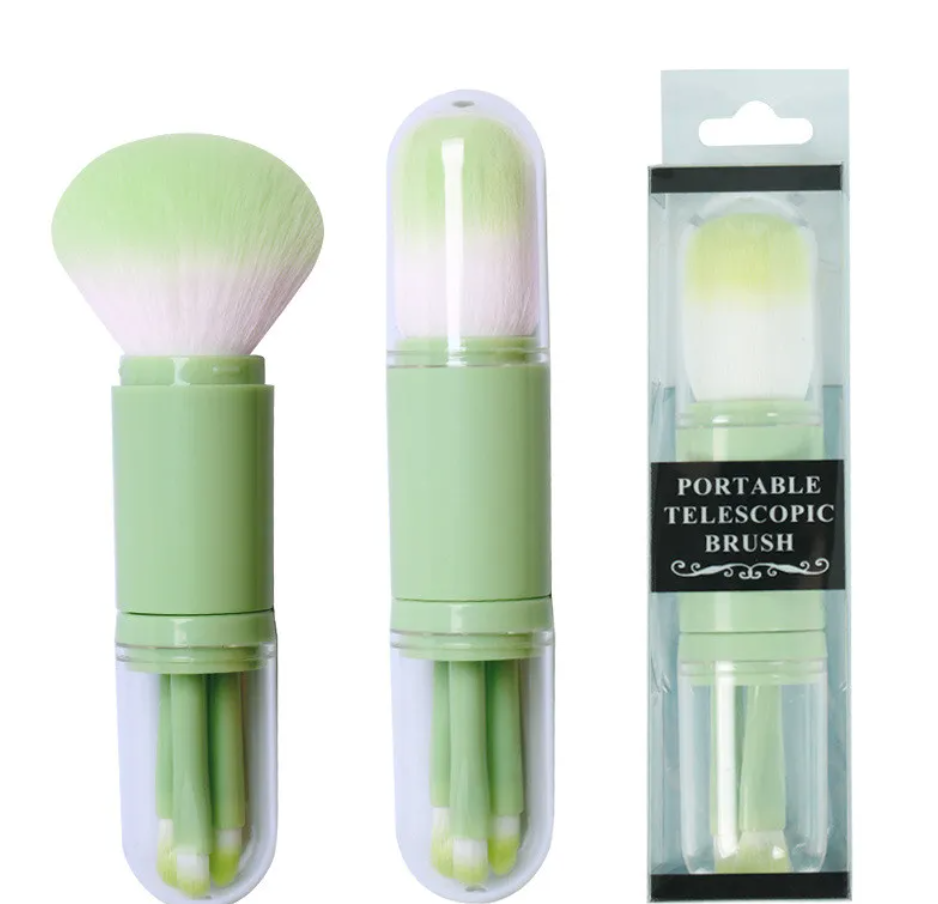 4-in-1 Retractable Portable Makeup Brush