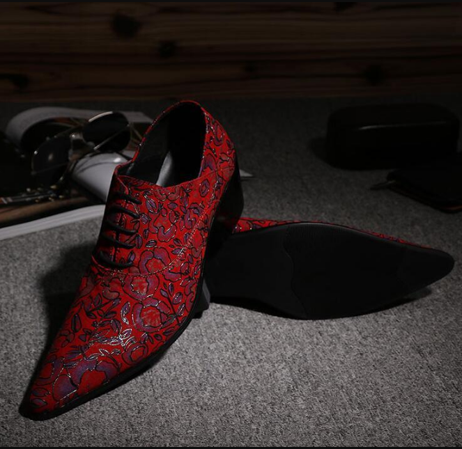 Stylish Pointed Toe High Heel Elevator Shoes