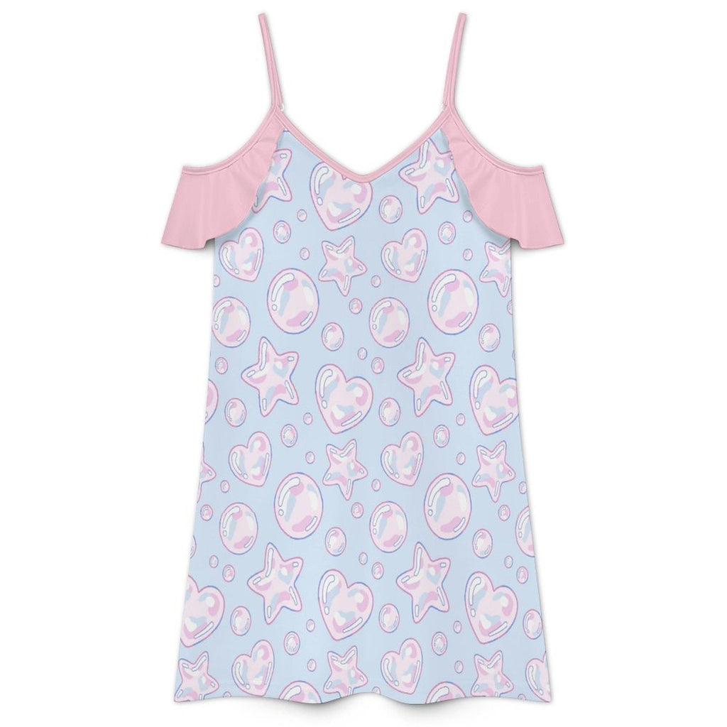 Kawaii Bubbles Ruffle Strap Play Dress