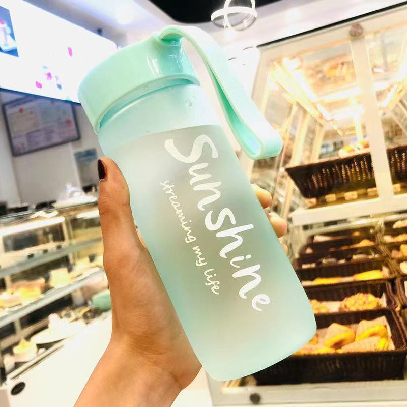 Frosted Portable Outdoor Plastic Fashion Water Bottle
