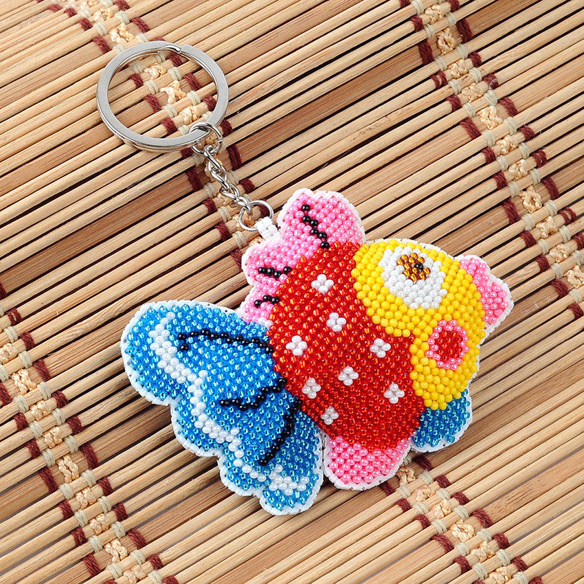 Cute Handmade DIY Full Beaded Keychain Pendant