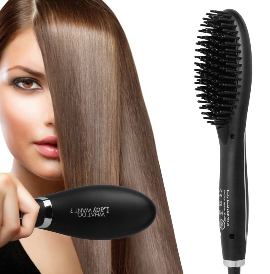 New LED Ionic Electric Hair Straightening Brush