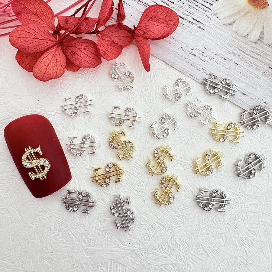 Gold-foil Symbol Alloy Nail Art Accessories