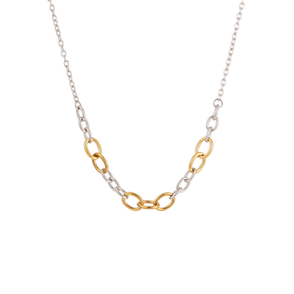 Autumn And Winter New Style Necklaces Gold And Silver Color Matching Earrings Jewelry