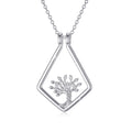 Tree of Life Ring Holder Pendant Necklace in 925 Sterling Silver