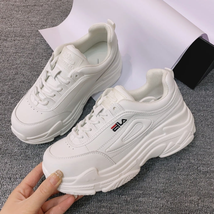 Women's Ulzzang Sneakers - Trendy Flame Dad Shoes