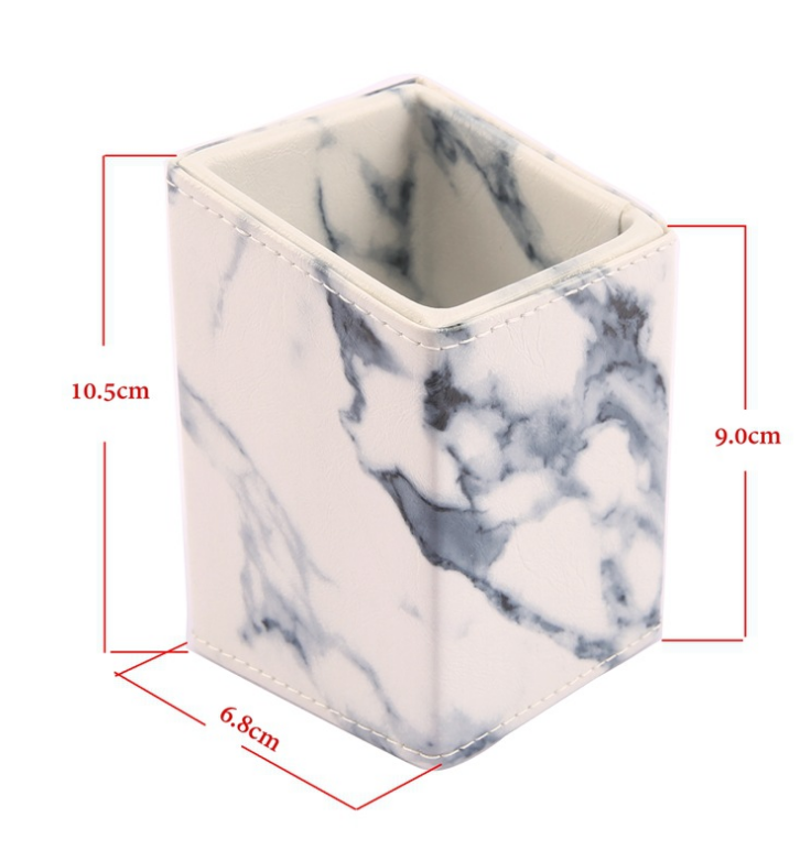 10-Piece Marble Pattern Makeup Brush Set