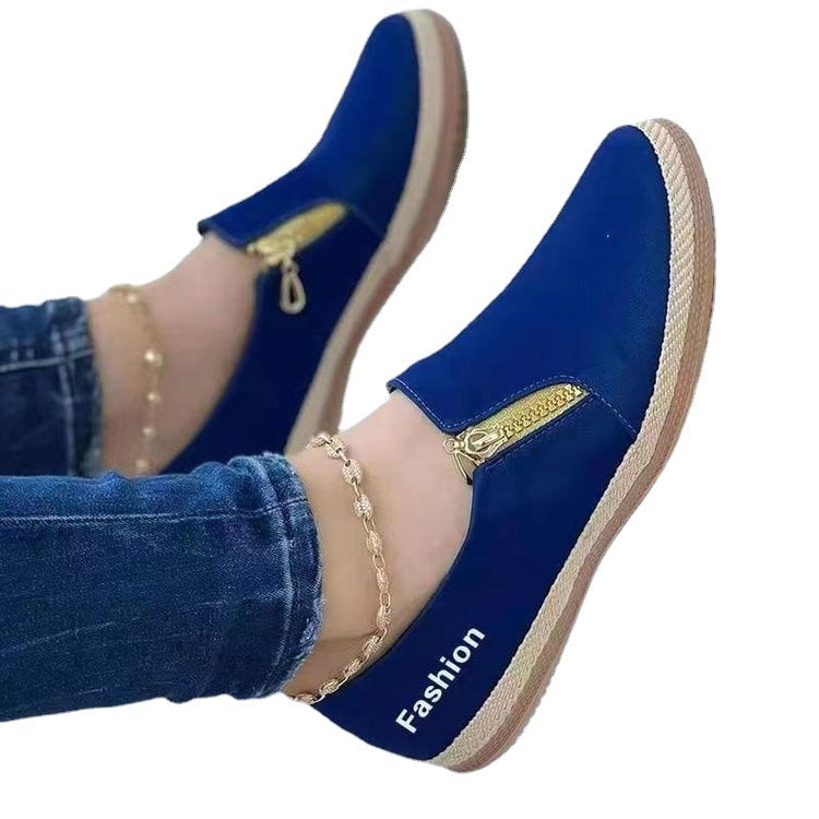 Spring And Autumn European And American Solid Color Platform Hemp Rope Canvas Shoes