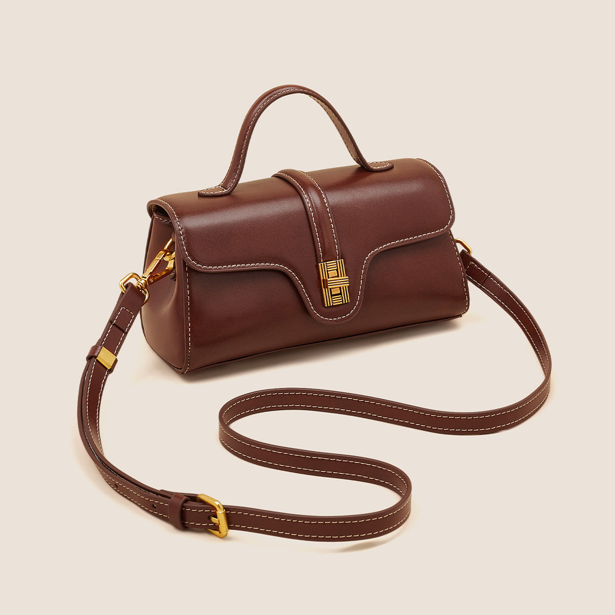 Niche Original High Sense Mild Luxury Retro Cambridge Portable Messenger Bag