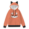 Kawaii Foxy Hoodie With Decorative Ears