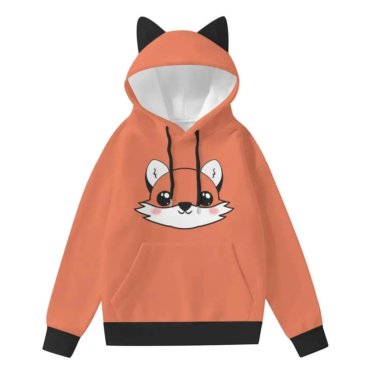 Kawaii Foxy Hoodie With Decorative Ears