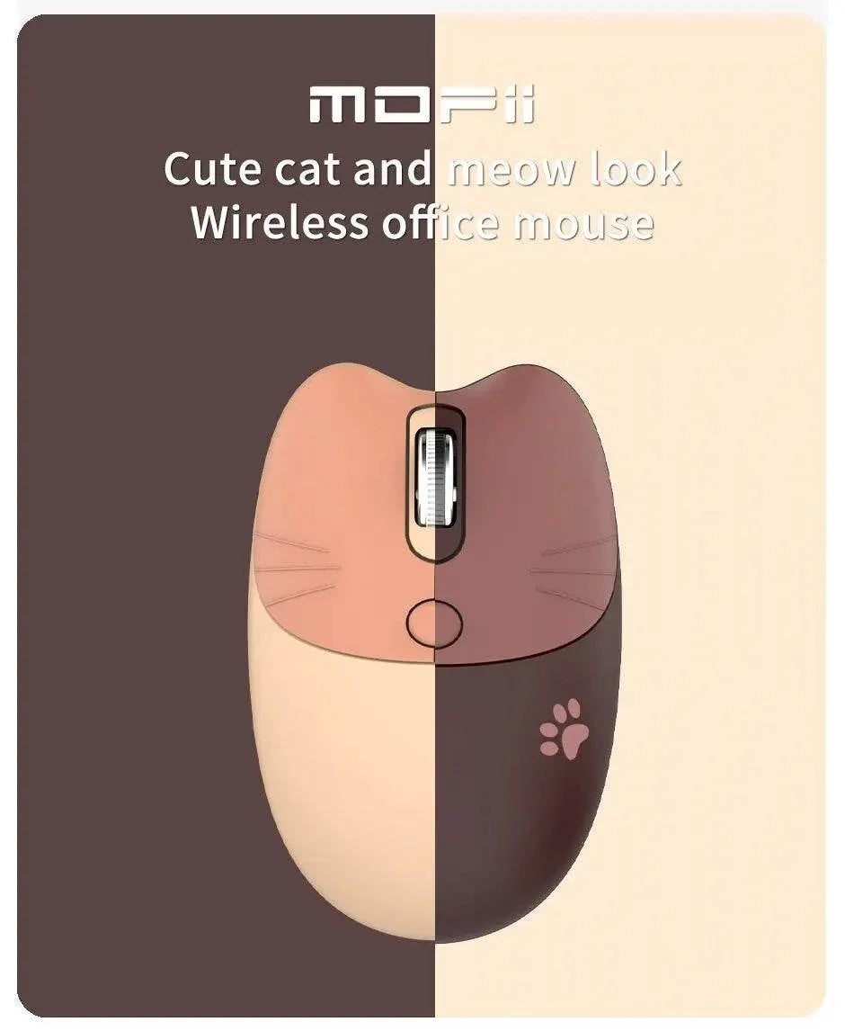 Kawaii Cat Ear Wireless Gaming Mouse