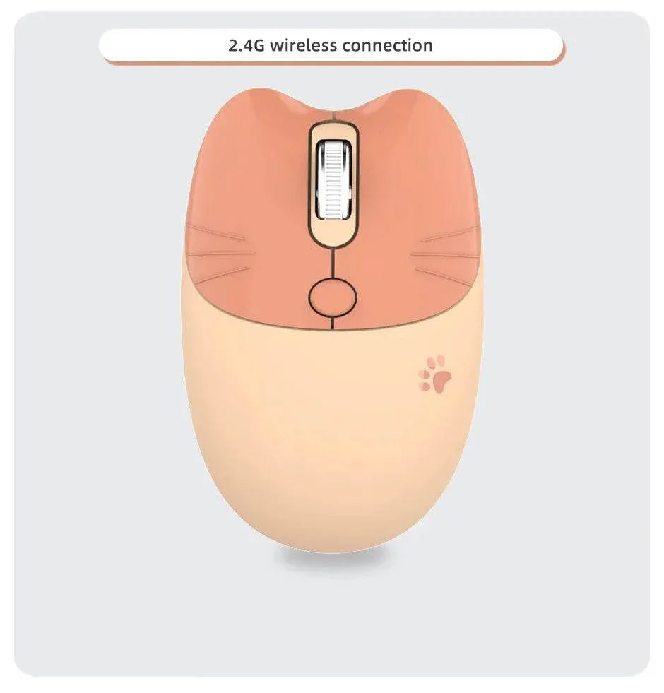 Kawaii Cat Ear Wireless Gaming Mouse
